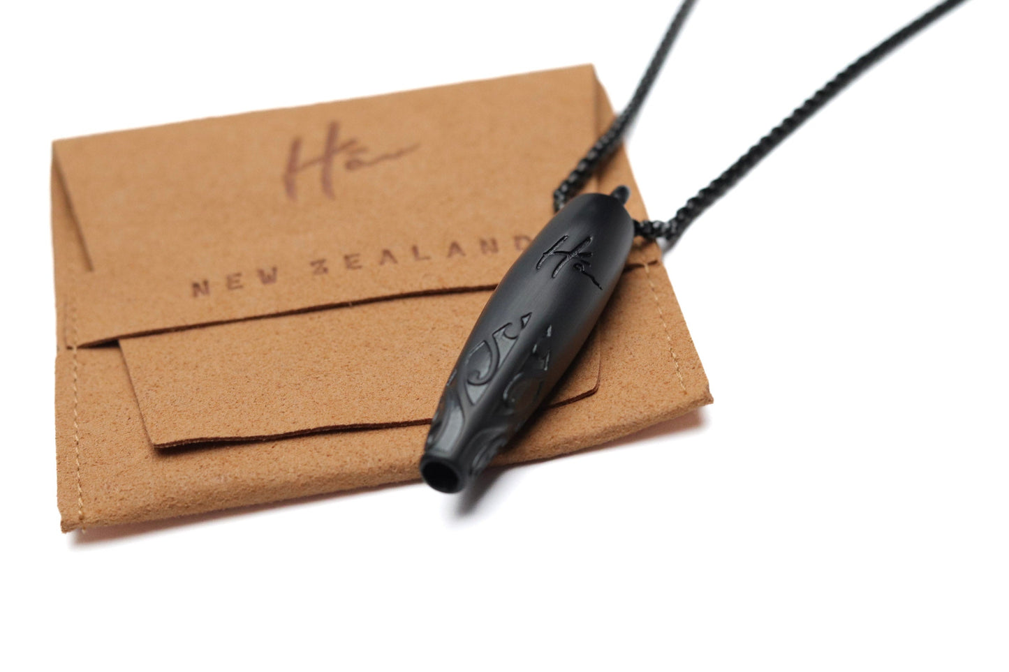 Hā Tool Koru - Matt Black | Anxiety & Stress Relief Necklace