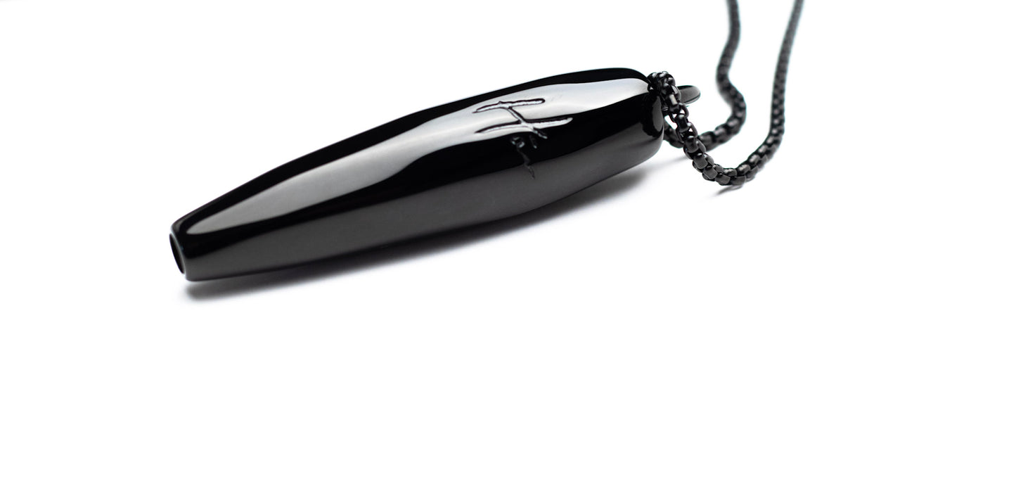 Hā Tool Classic Charcoal | Anxiety & Stress Relief Necklace
