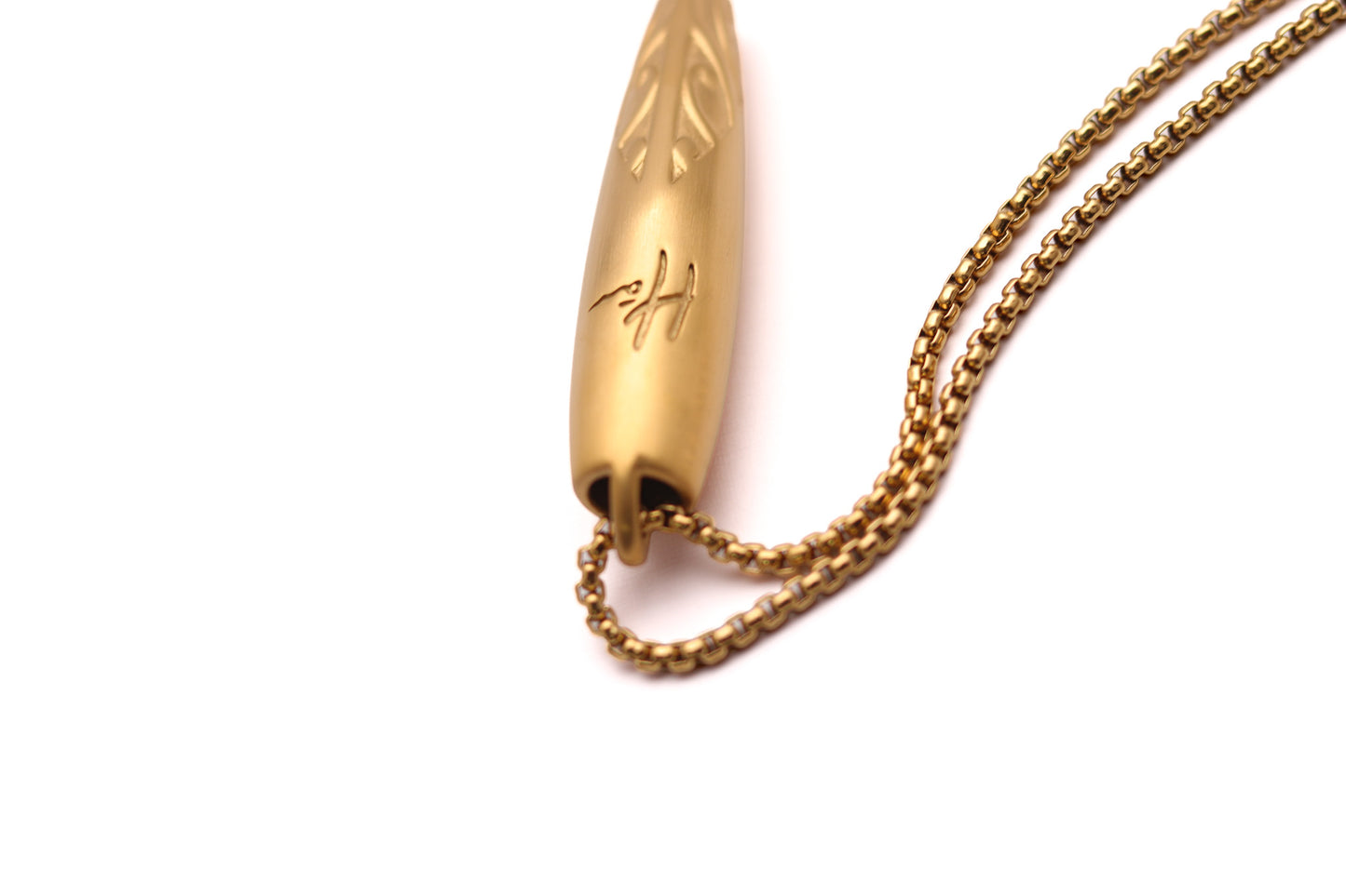 Hā Tool Koru - Matte Gold  | Anxiety & Stress Relief Necklace