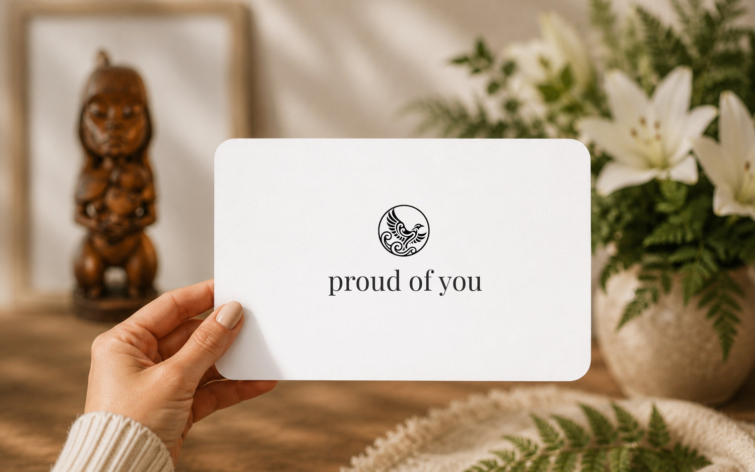 Proud of you" card — for everything you've overcome and everything still ahead"
