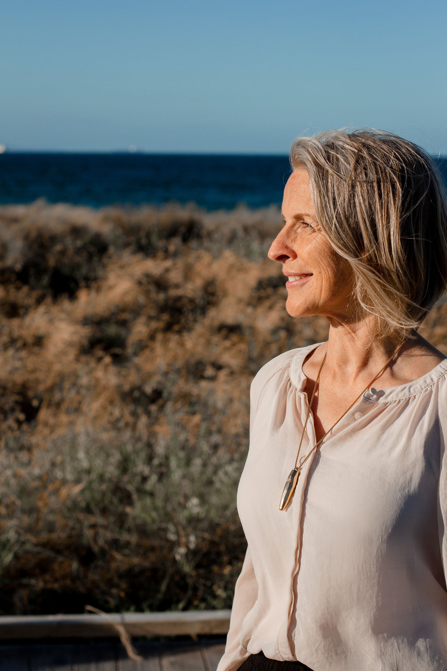 60 yr old woman, nz woman, beach woman, nature woman, jewelery, nz necklace, ha tool, ha habit, beach nz, relax, nature nz, breathing tool