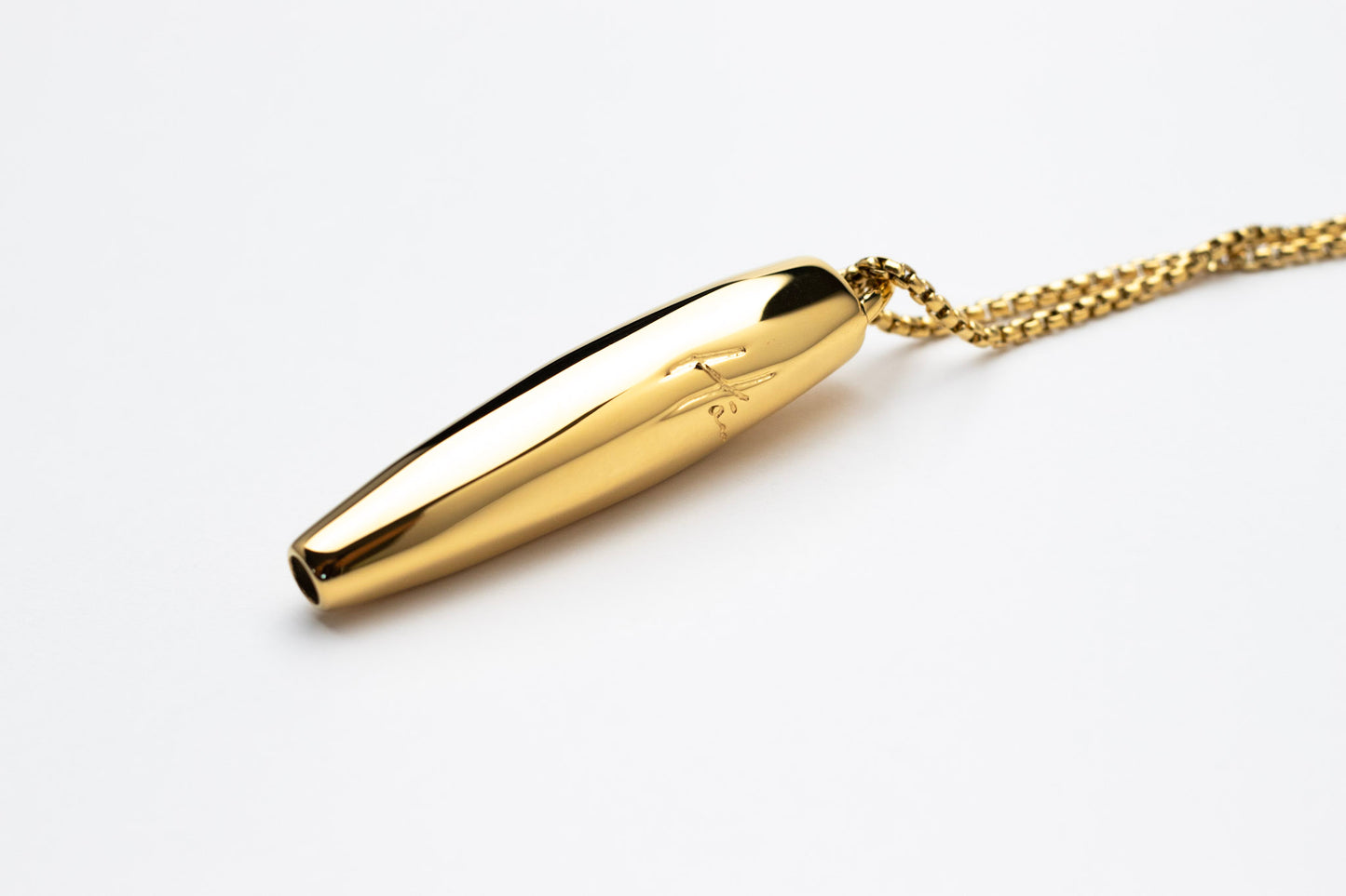anxiety necklace, anxiety whistle, gold necklace, nz jewelry, high quality, ha tool, ha habit, 