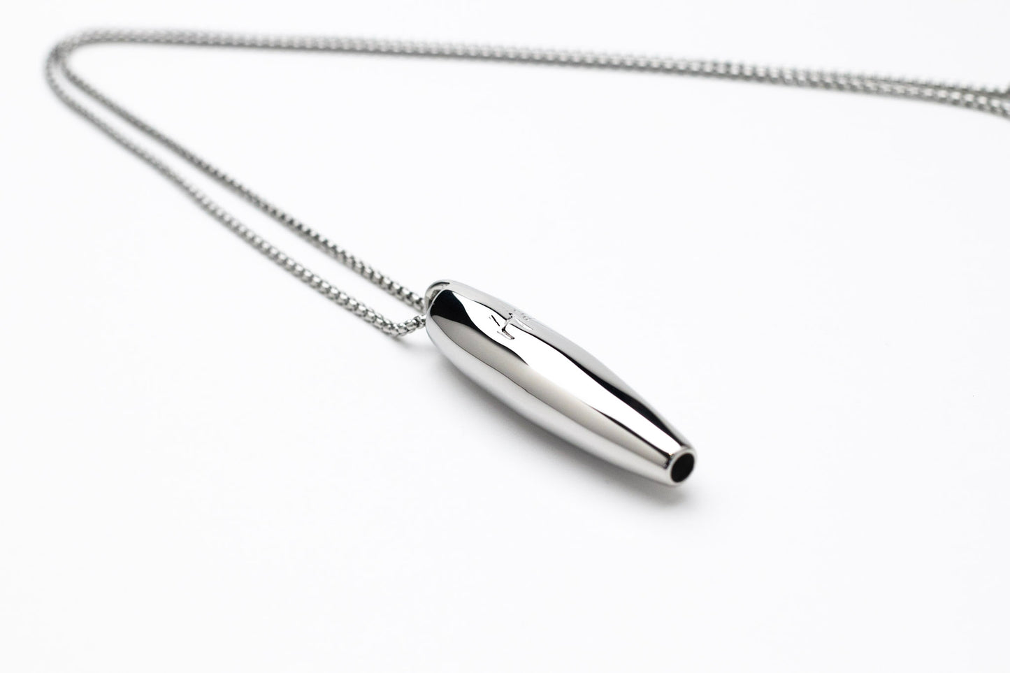 breathing necklace, anxiety whistle, ha tool, anxiety necklace, ha tool classic silver