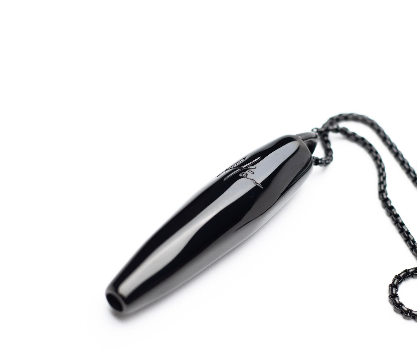 breathing necklace, anxiety whistle, ha tool, anxiety necklace, ha tool classic charcoal